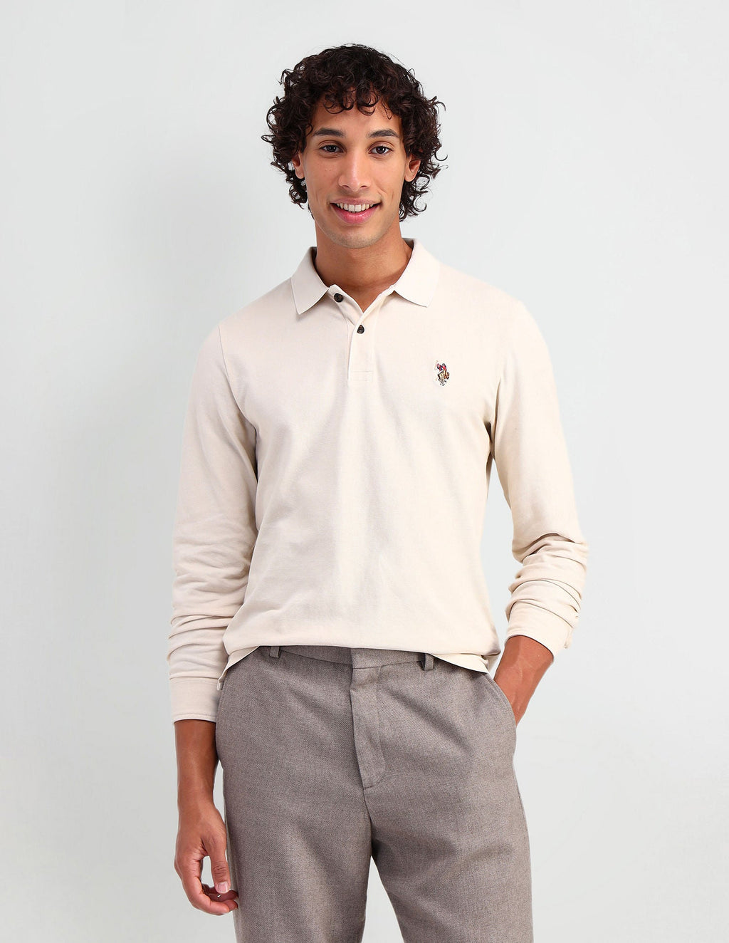 Muscle Fit Pure Cotton Polo Shirt