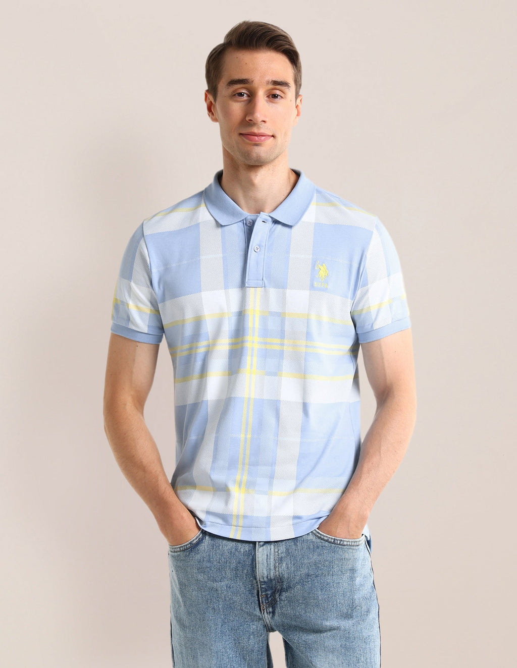 Checked Regular Fit Polo Shirt
