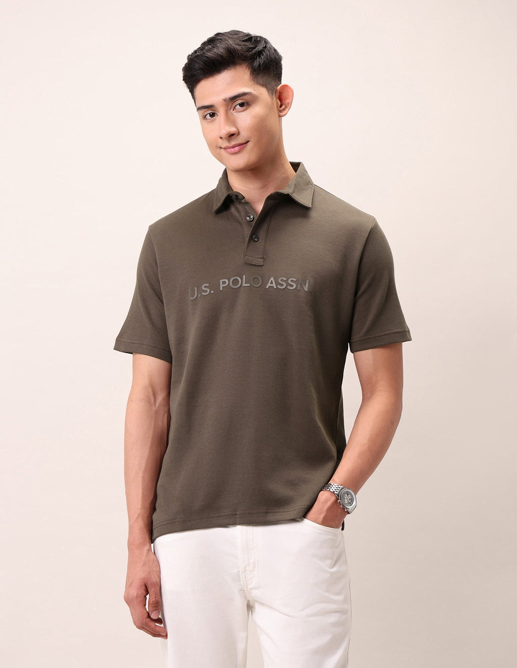 Brand Embossed Outdoor Polo Shirt