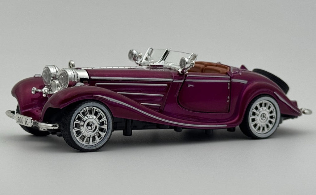 1936 Mercedes Benz 500K 1:24 Roadster diecast scale model car collectible | Assorted Colors
