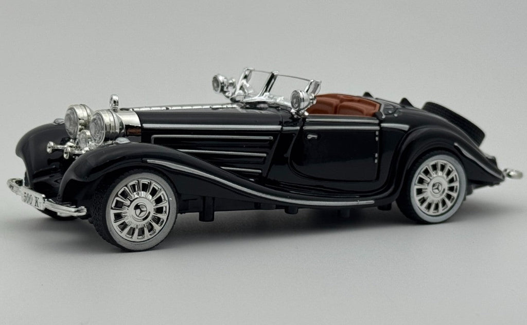 1936 Mercedes Benz 500K 1:24 Roadster diecast scale model car collectible | Assorted Colors