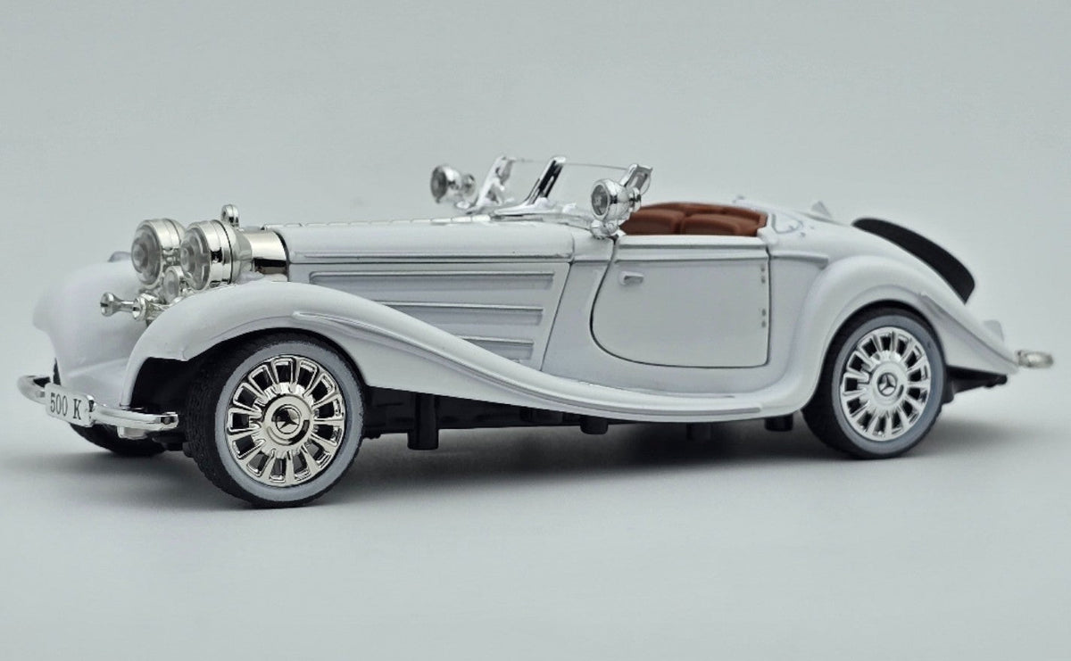 1936 Mercedes Benz 500K 1:24 Roadster diecast scale model car collectible | Assorted Colors