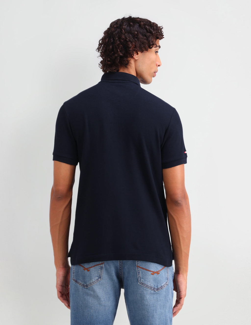 Brand Printed Muscle Fit Polo Shirt