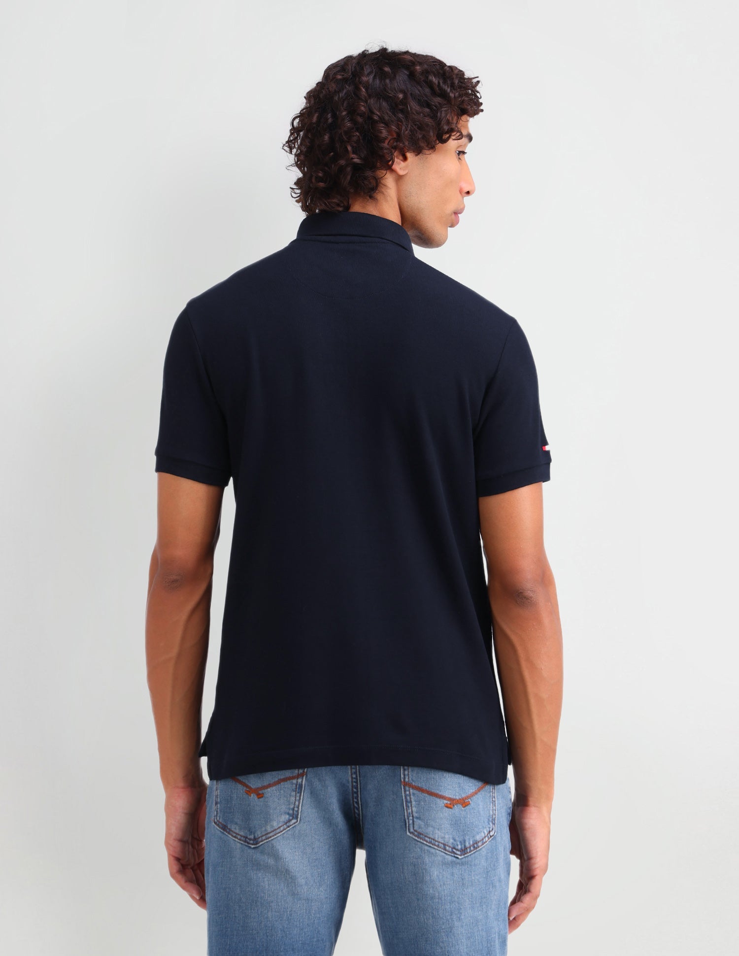 Brand Printed Muscle Fit Polo Shirt