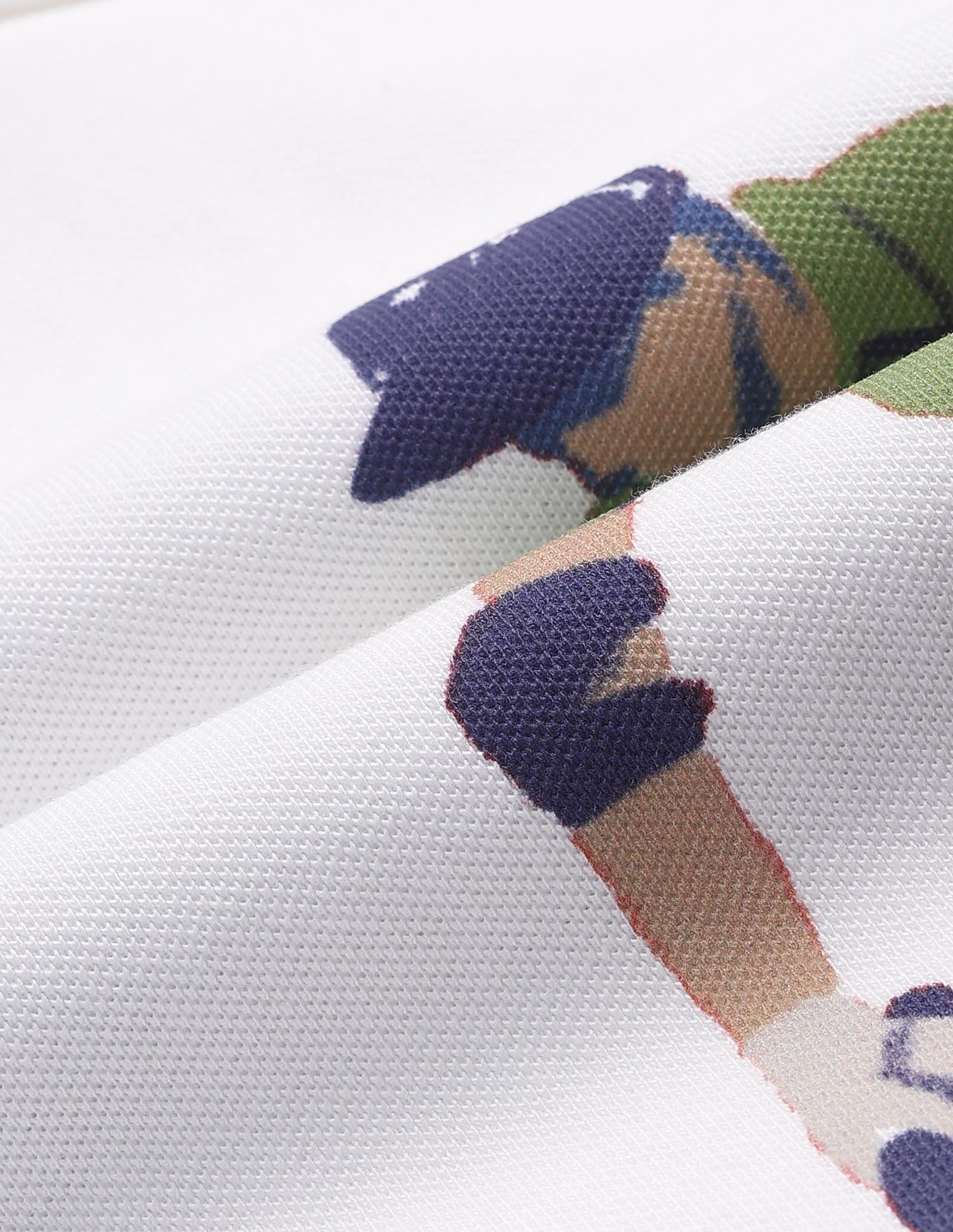 Brand Printed Pure Cotton Polo Shirt