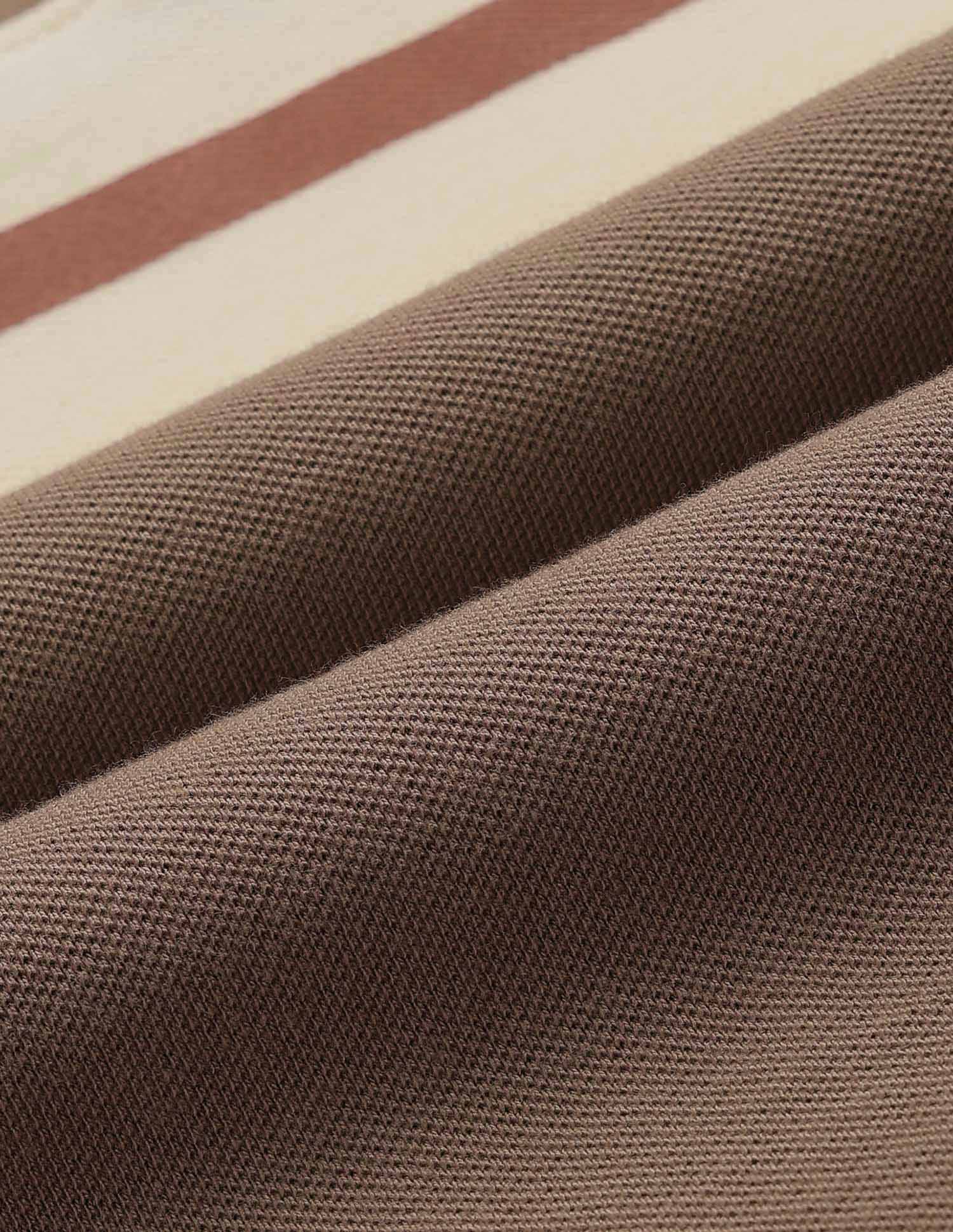 Horizontal Striped Pure Cotton Polo Shirt