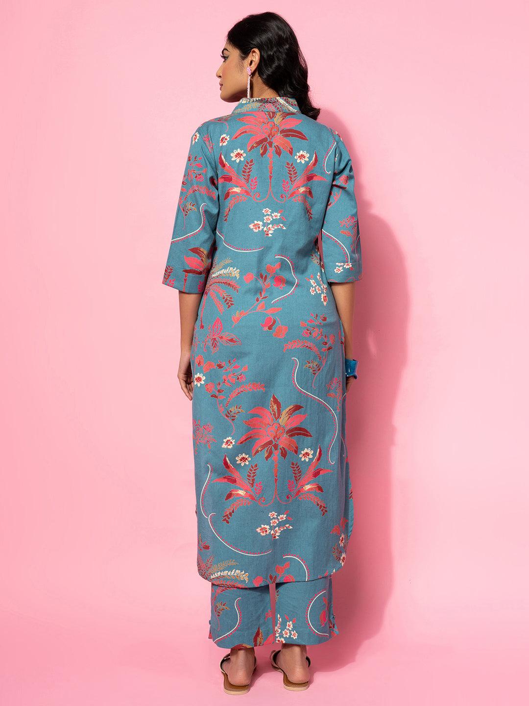 Blue Printed Cotton Co-Ord Sets