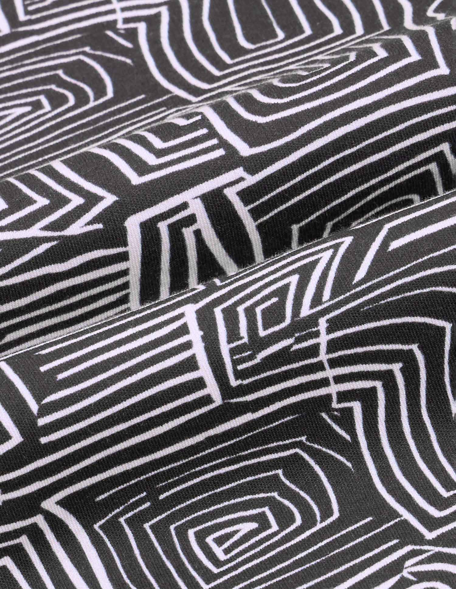 Abstract Printed Pure Cotton Polo Shirt