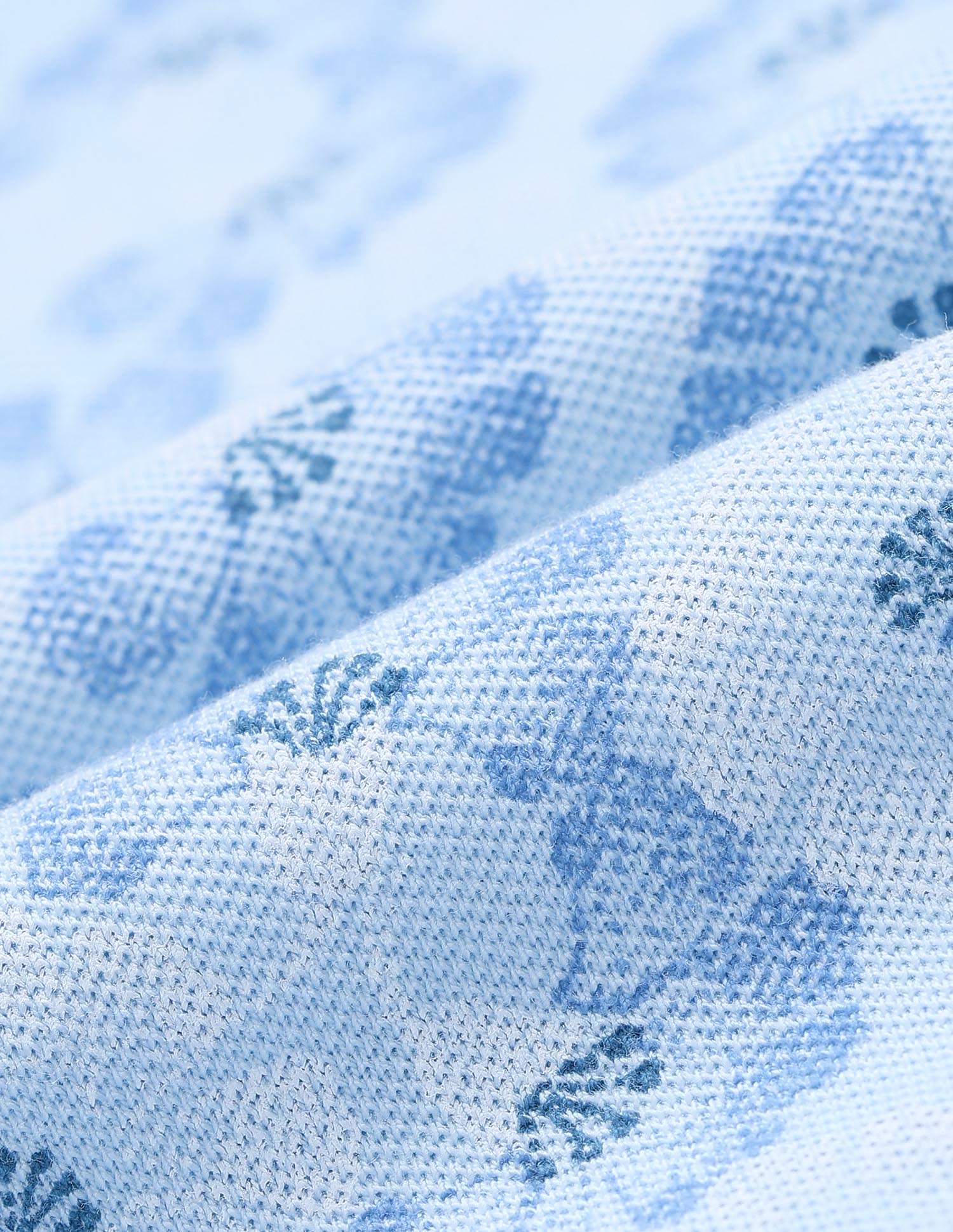 Floral Printed Pure Cotton Polo Shirt