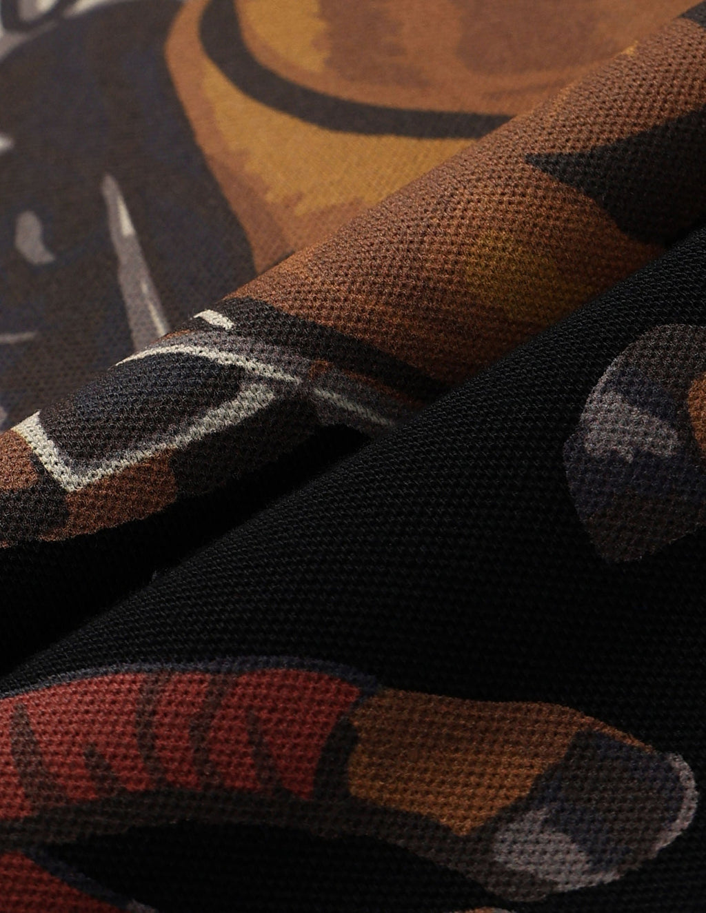 Graphic Print Muscle Fit Polo Shirt