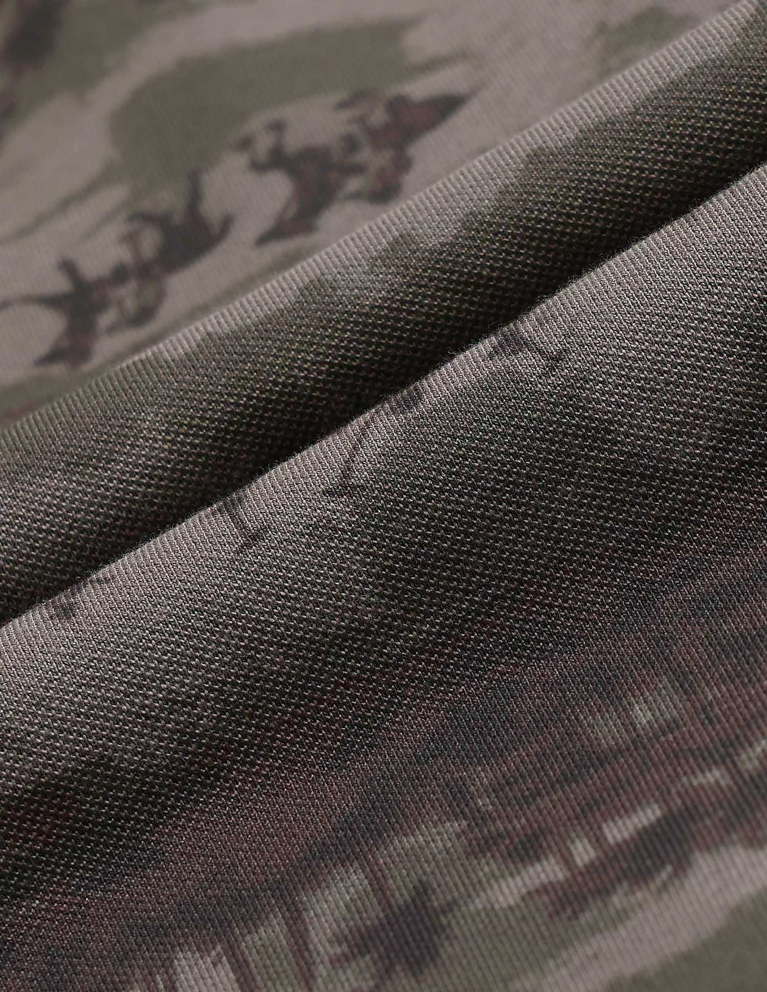 All-Over Printed Muscle Fit Polo Shirt