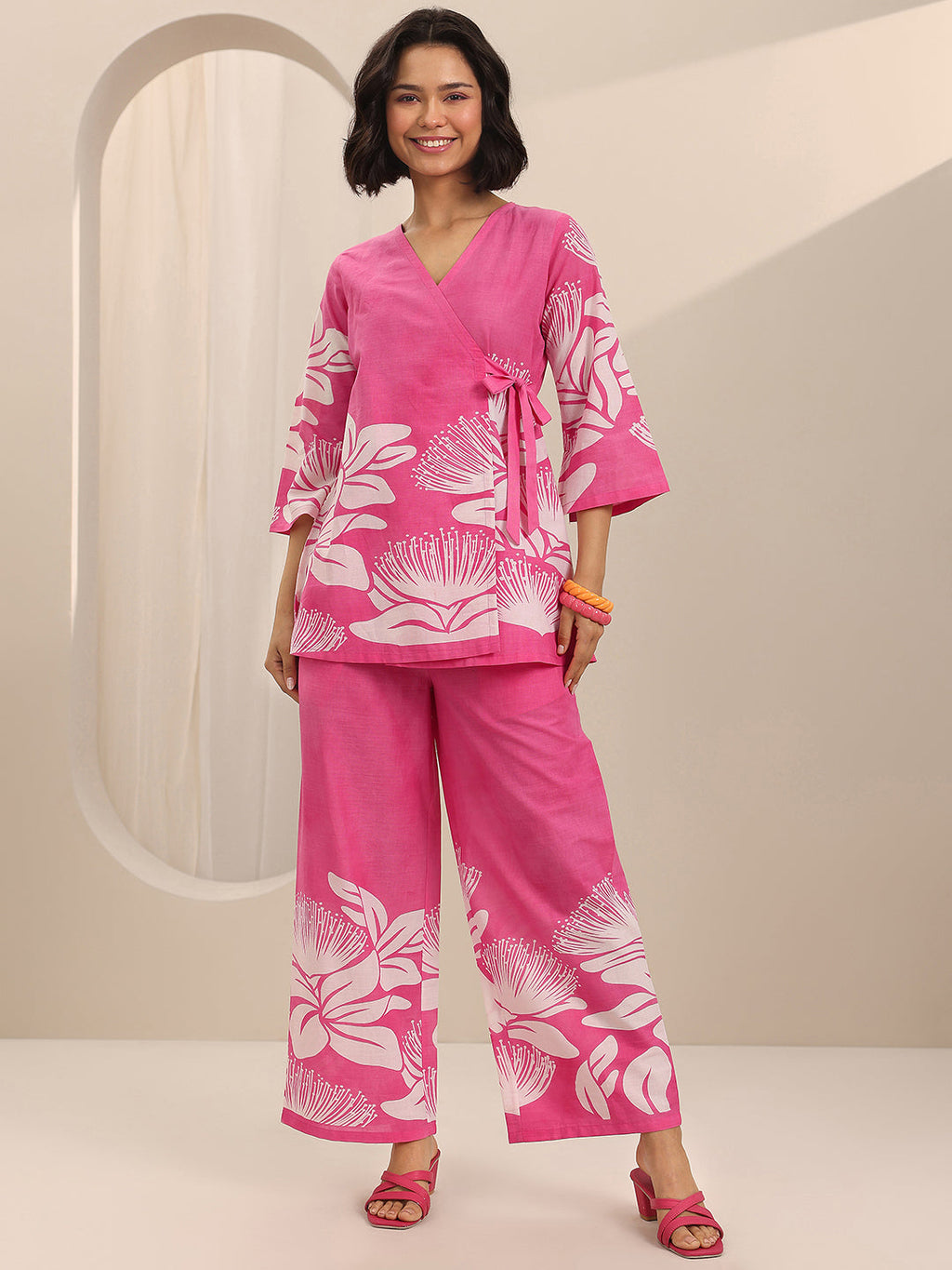 Pink Printed Cotton Co-Ord Sets