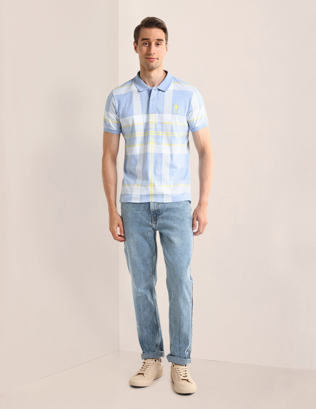 Checked Regular Fit Polo Shirt