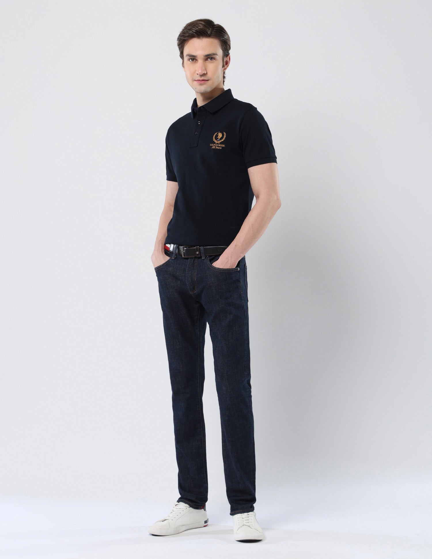 Brand Embroidered 135 Anniversary Polo Shirt