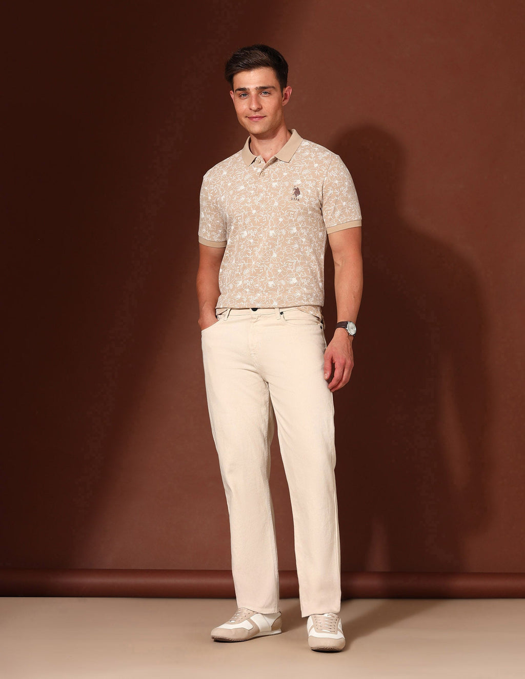 Floral Printed Working Holiday Polo Shirt