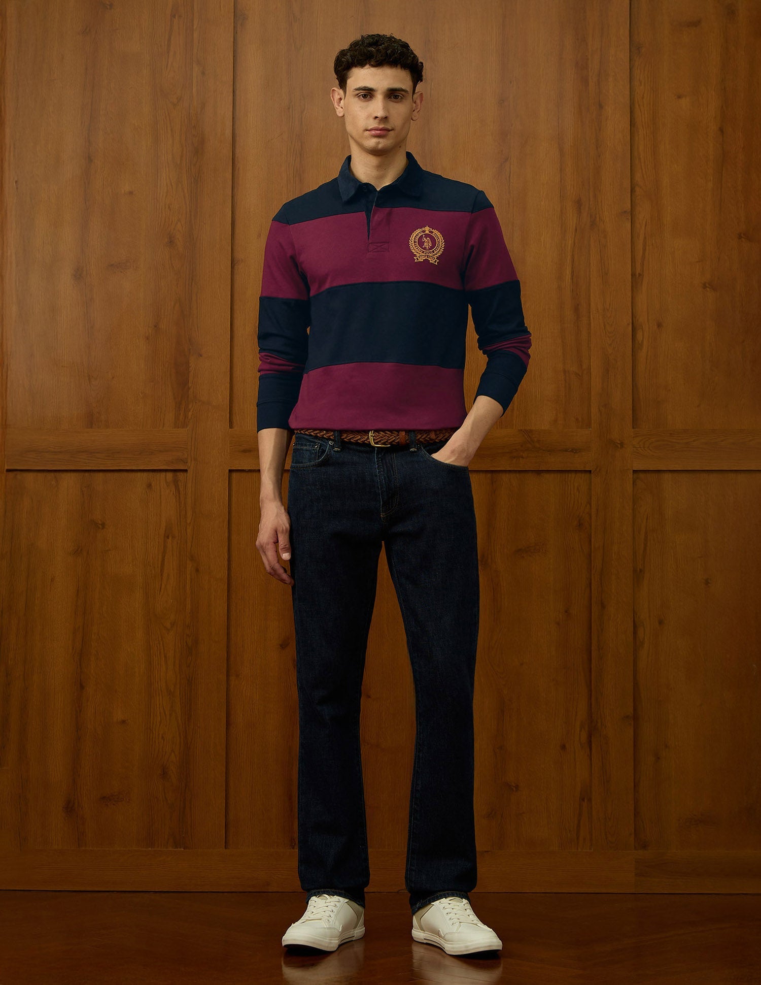 Colourblocked Varsity Polo Shirt