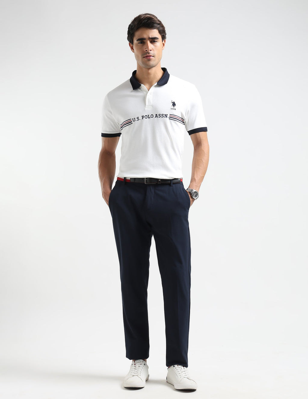 Brand Embossed Regular Fit Polo Shirt