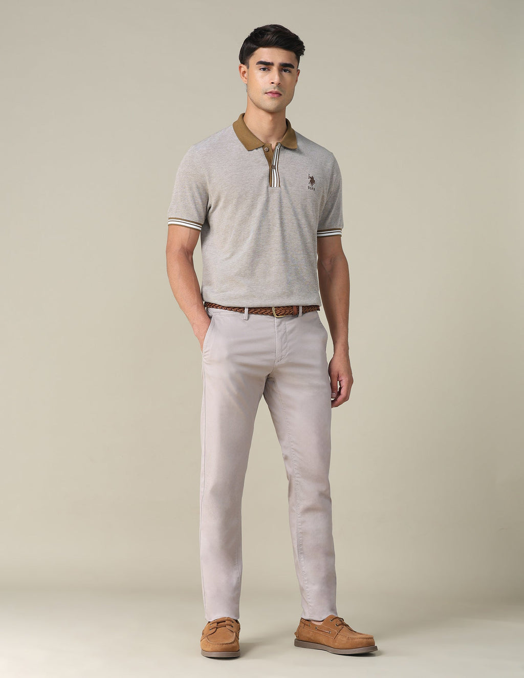 Heathered Regular Fit Polo Shirt