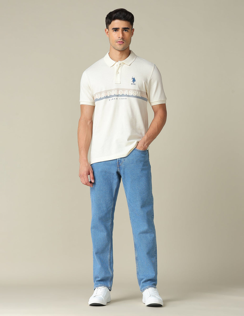 Brand Embossed Regular Fit Polo Shirt