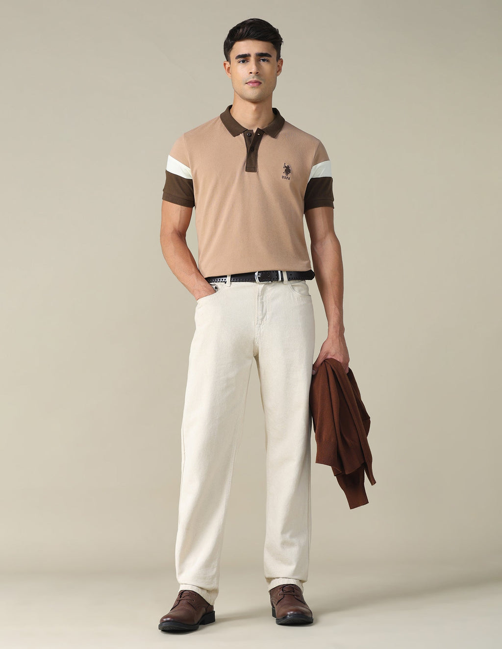 Colourblocked Regular Fit Polo Shirt