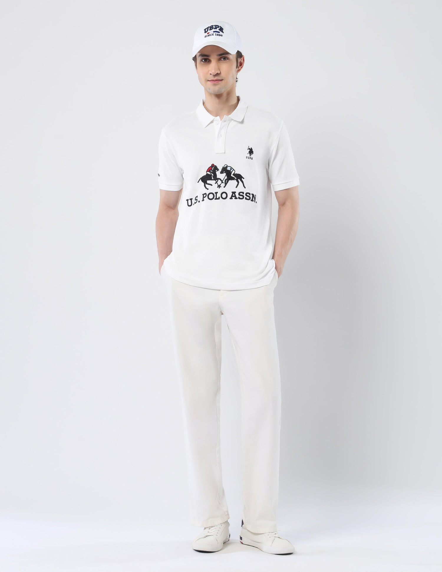 Brand Embroidered 135 Anniversary Polo Shirt