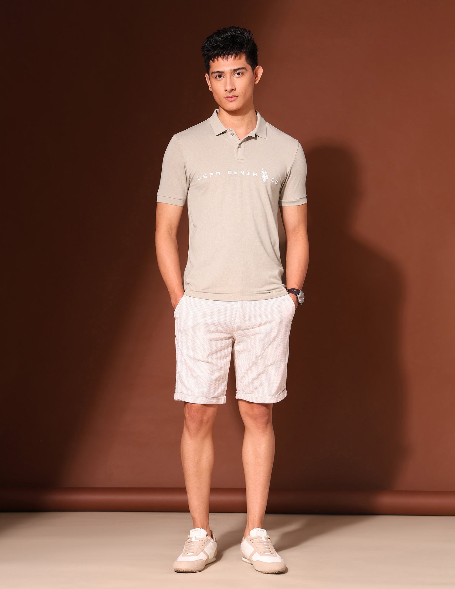 Brand Printed Work And Wander Polo Shirt