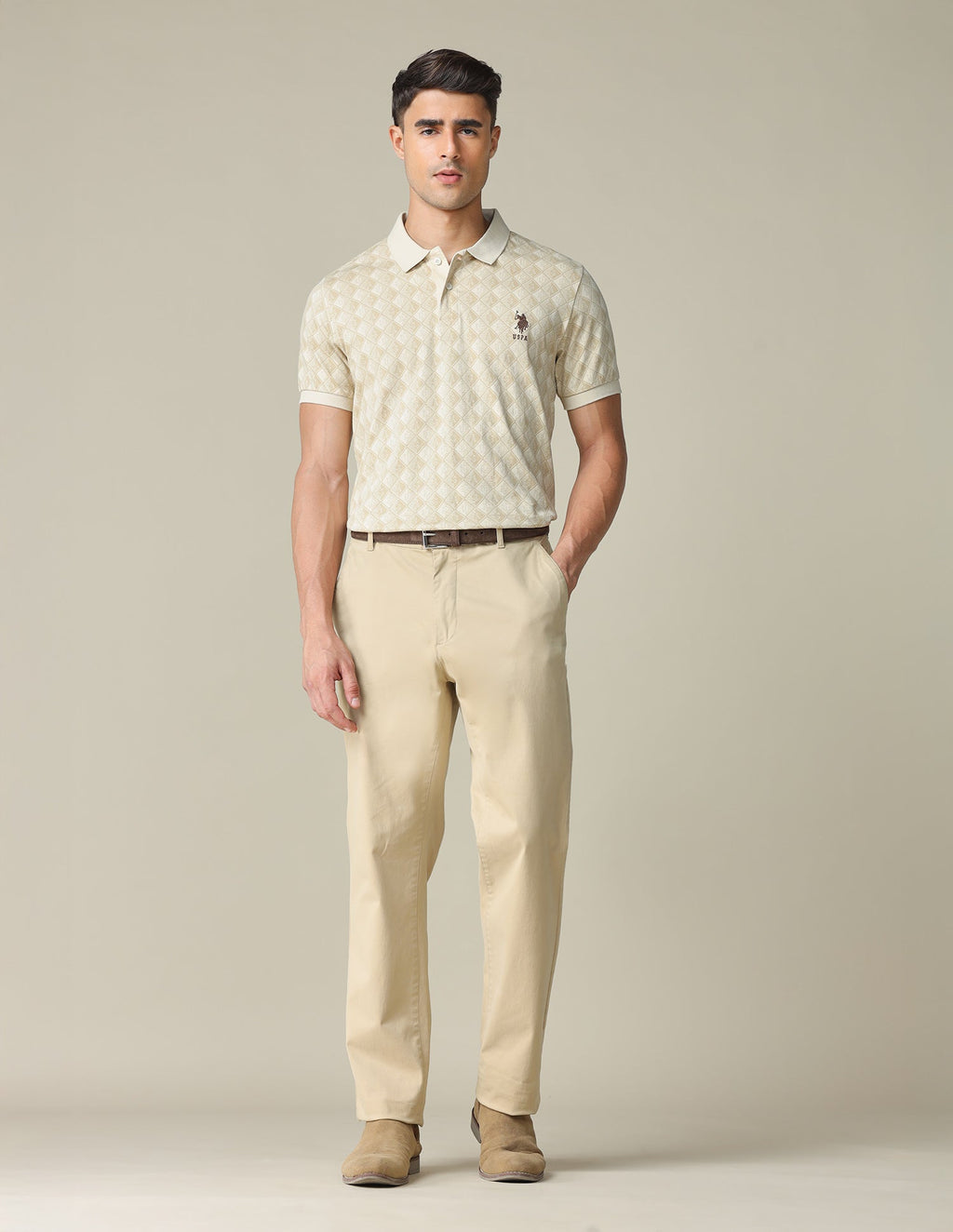 All-Over Printed Regular Fit Polo Shirt