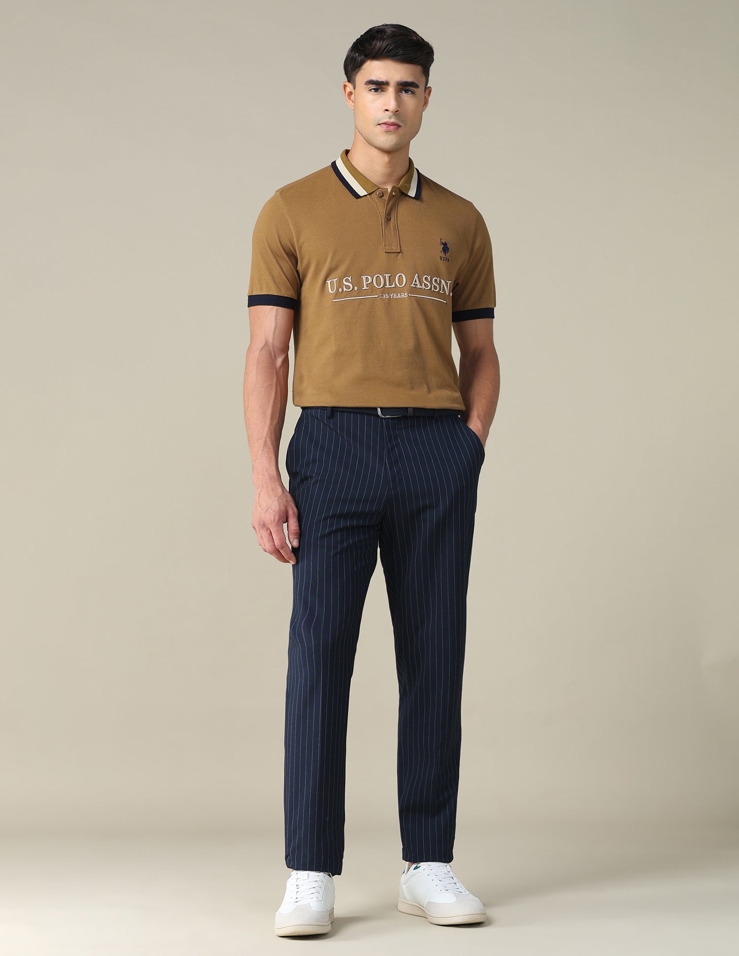 Brand Embroidered Regular Fit Polo Shirt