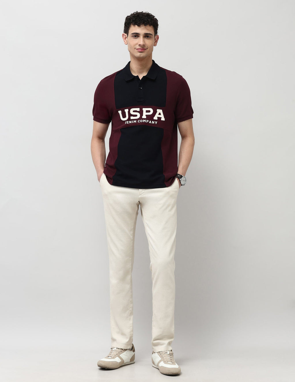 Colorblocked Regular Fit Polo Shirt