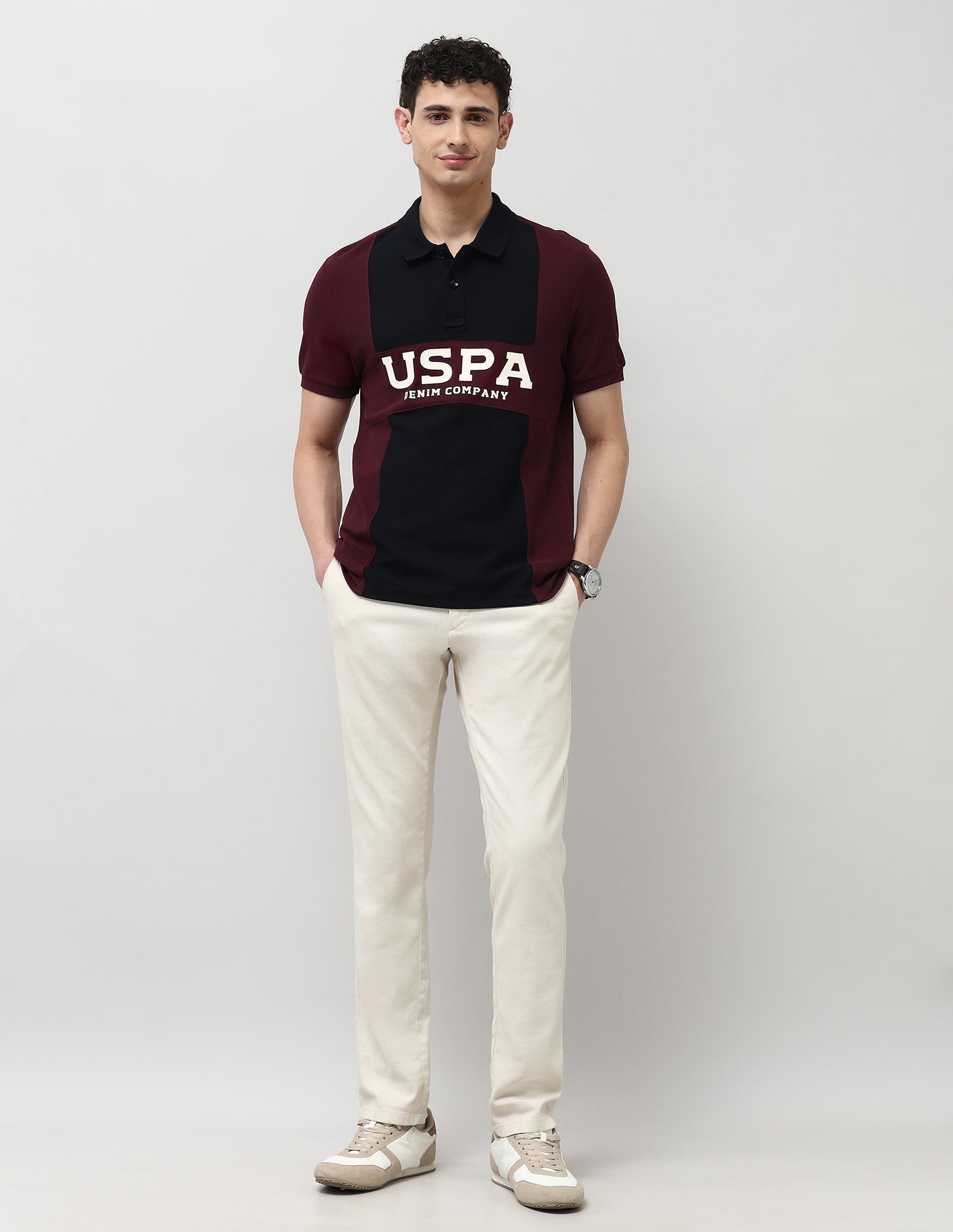 Colorblocked Regular Fit Polo Shirt
