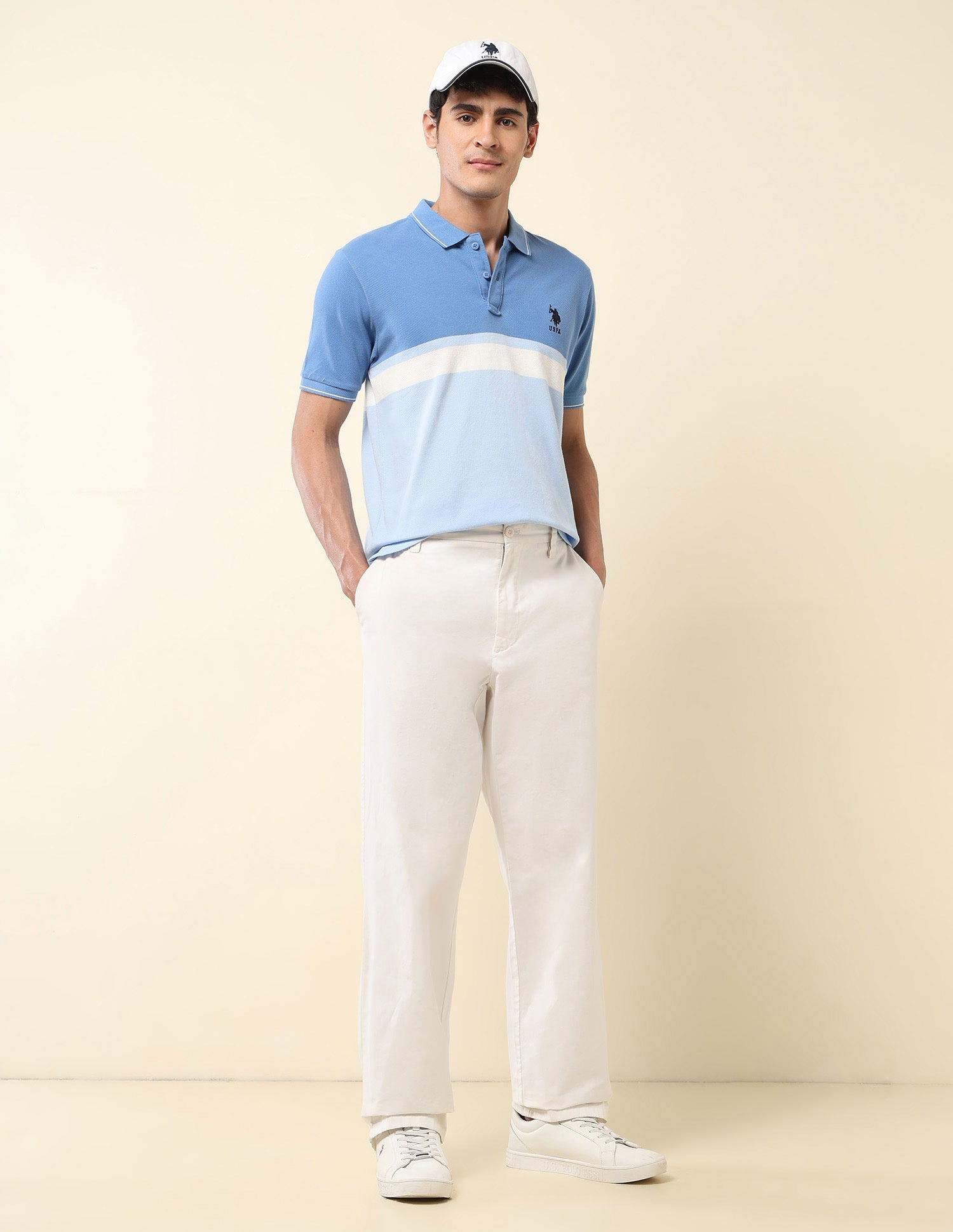 Colourblocked Summer Splash Polo Shirt