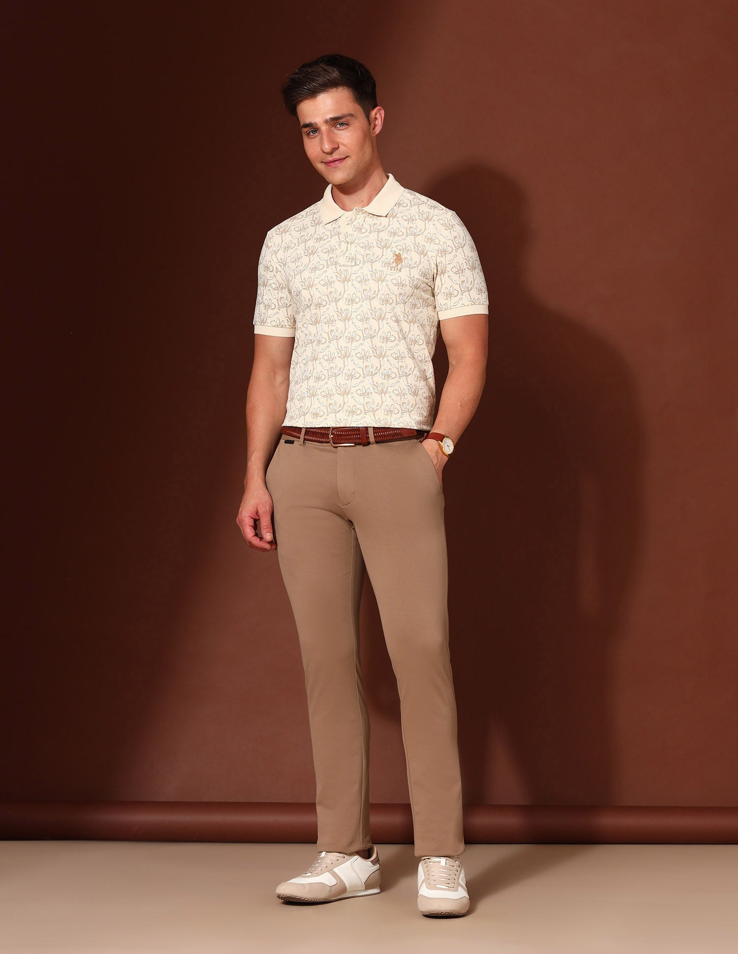 Floral Printed Working Holiday Polo Shirt