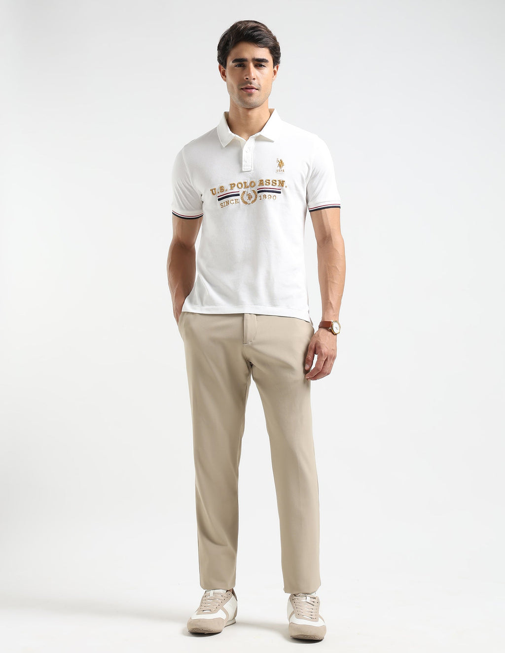 Brand Embroidered Regular Fit Polo Shirt