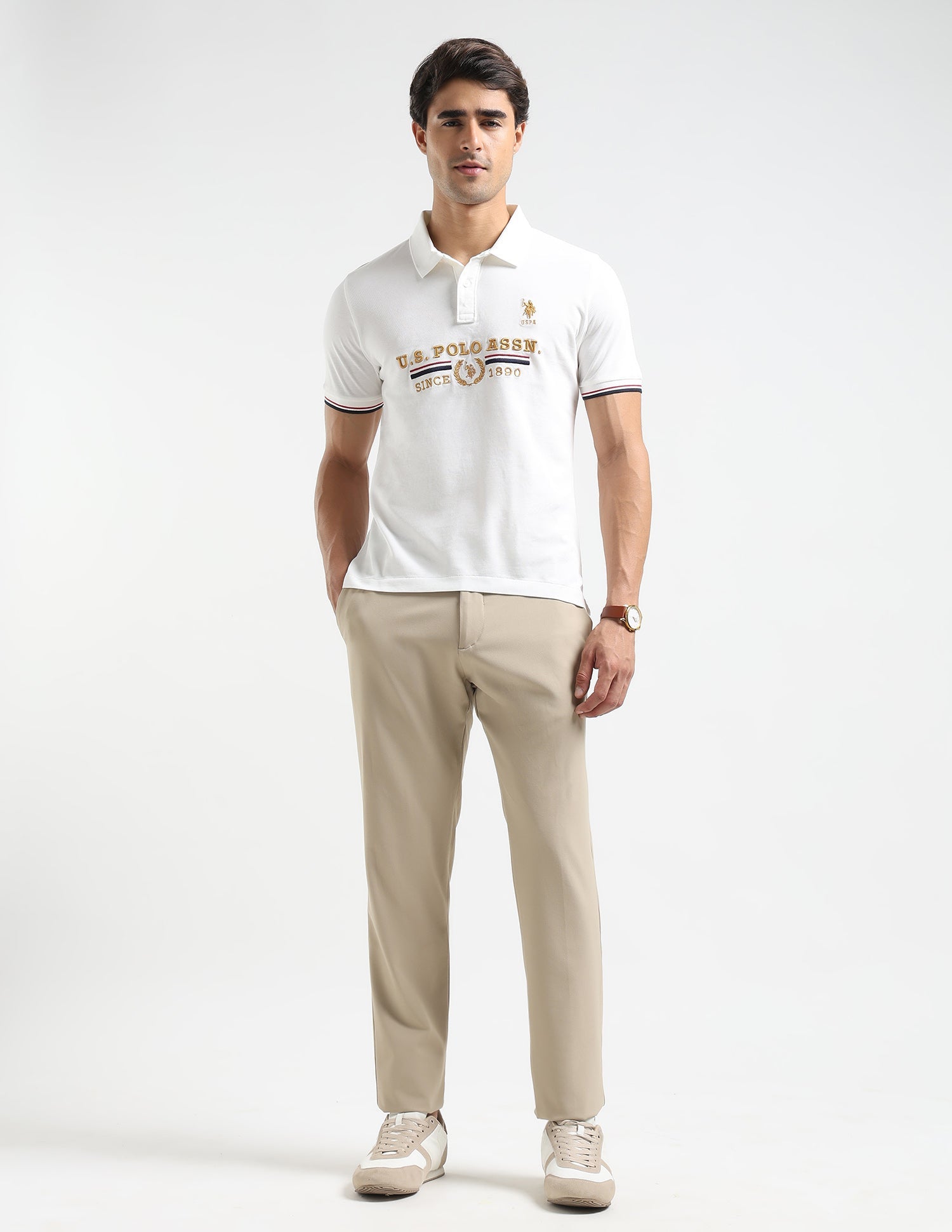 Brand Embroidered Regular Fit Polo Shirt