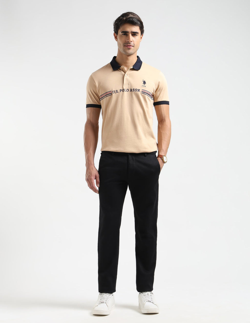 Brand Embossed Regular Fit Polo Shirt