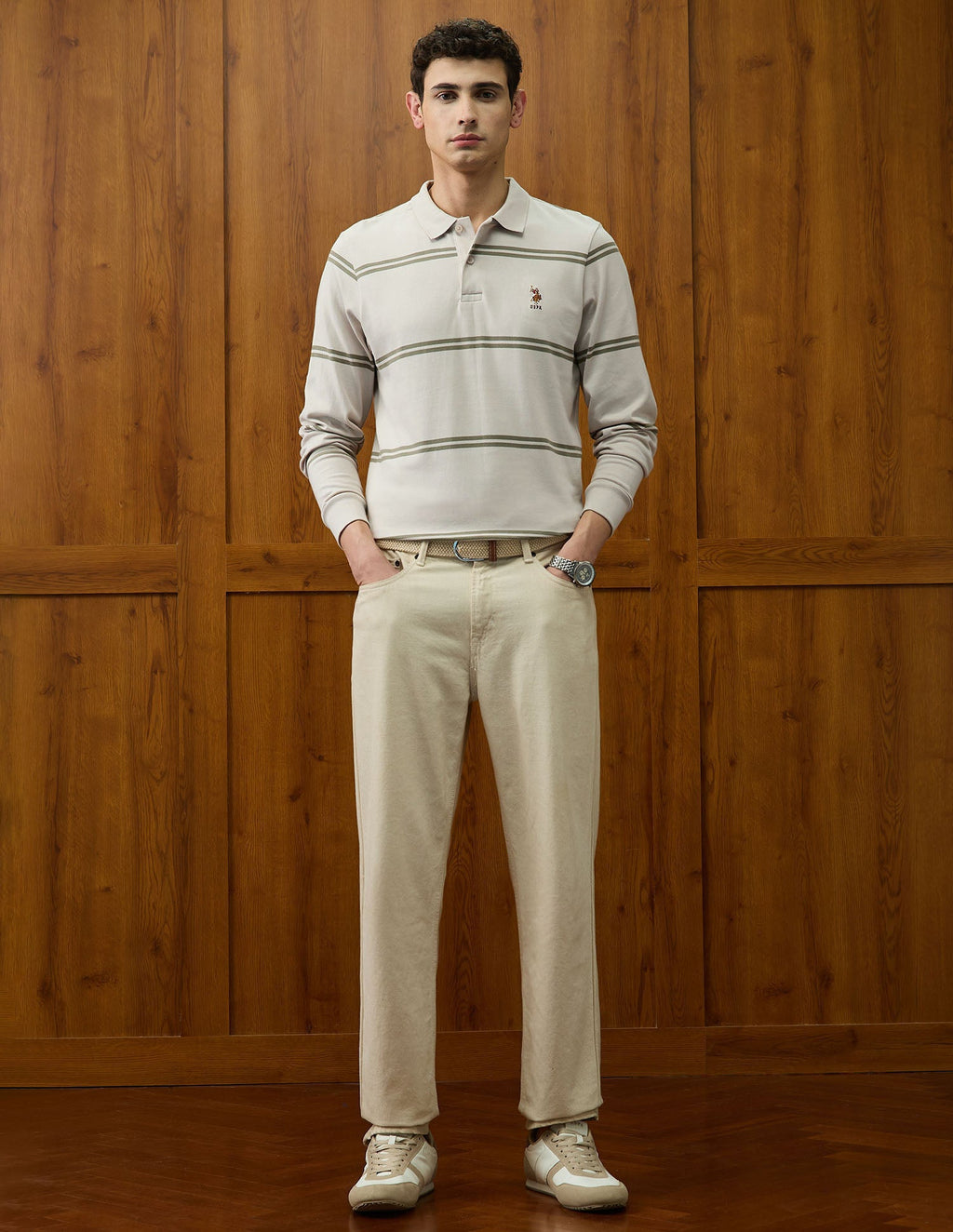 Horizontal Striped Varsity Theatre Polo Shirt