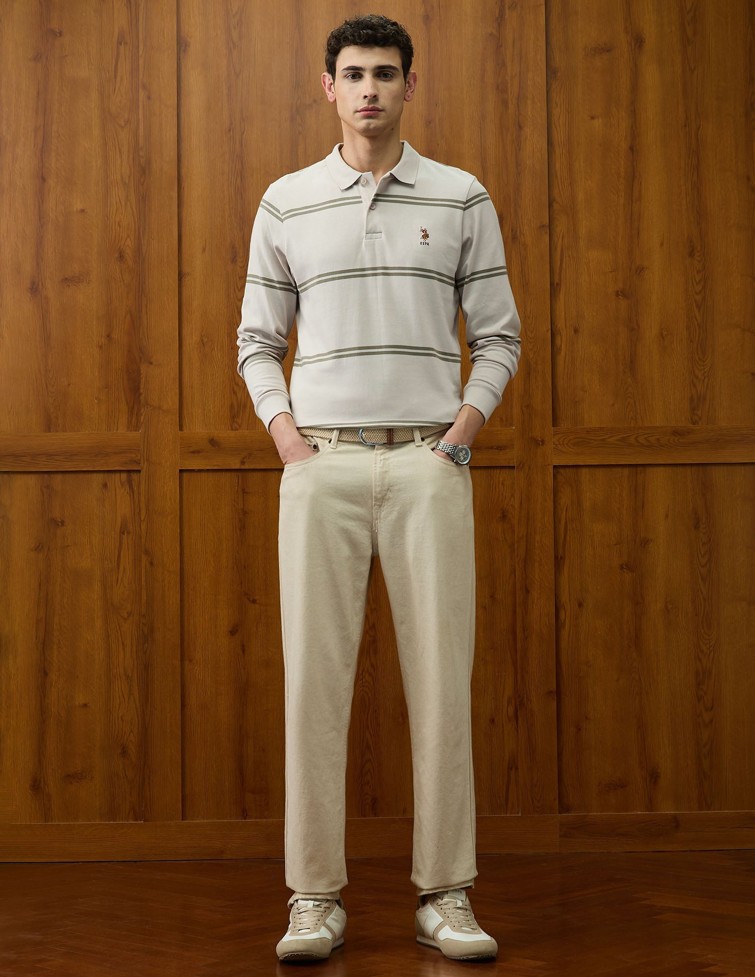 Horizontal Striped Varsity Theatre Polo Shirt