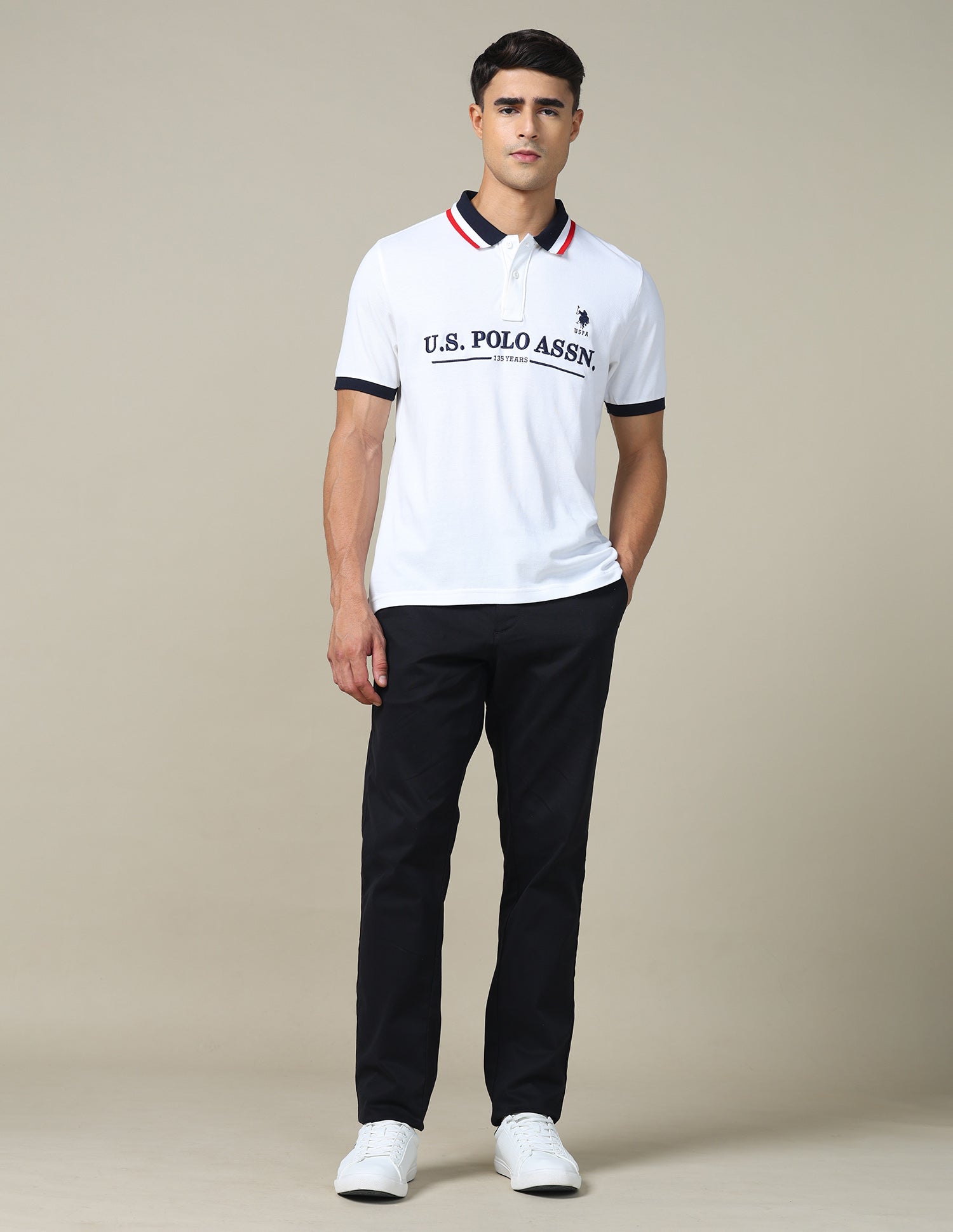 Boxy Fit Brand Embroidered Polo Shirt