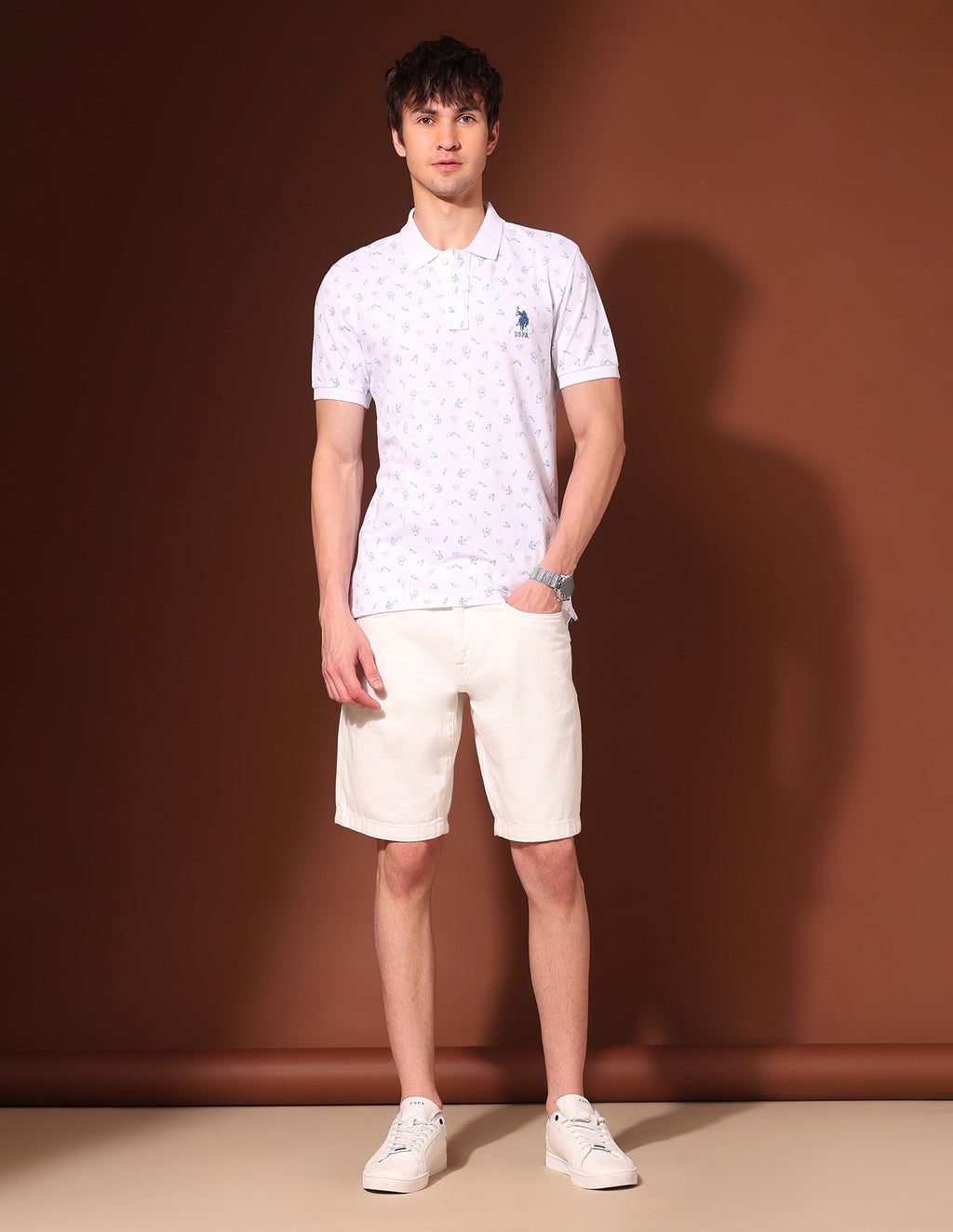 Floral Printed Working Holiday Polo Shirt