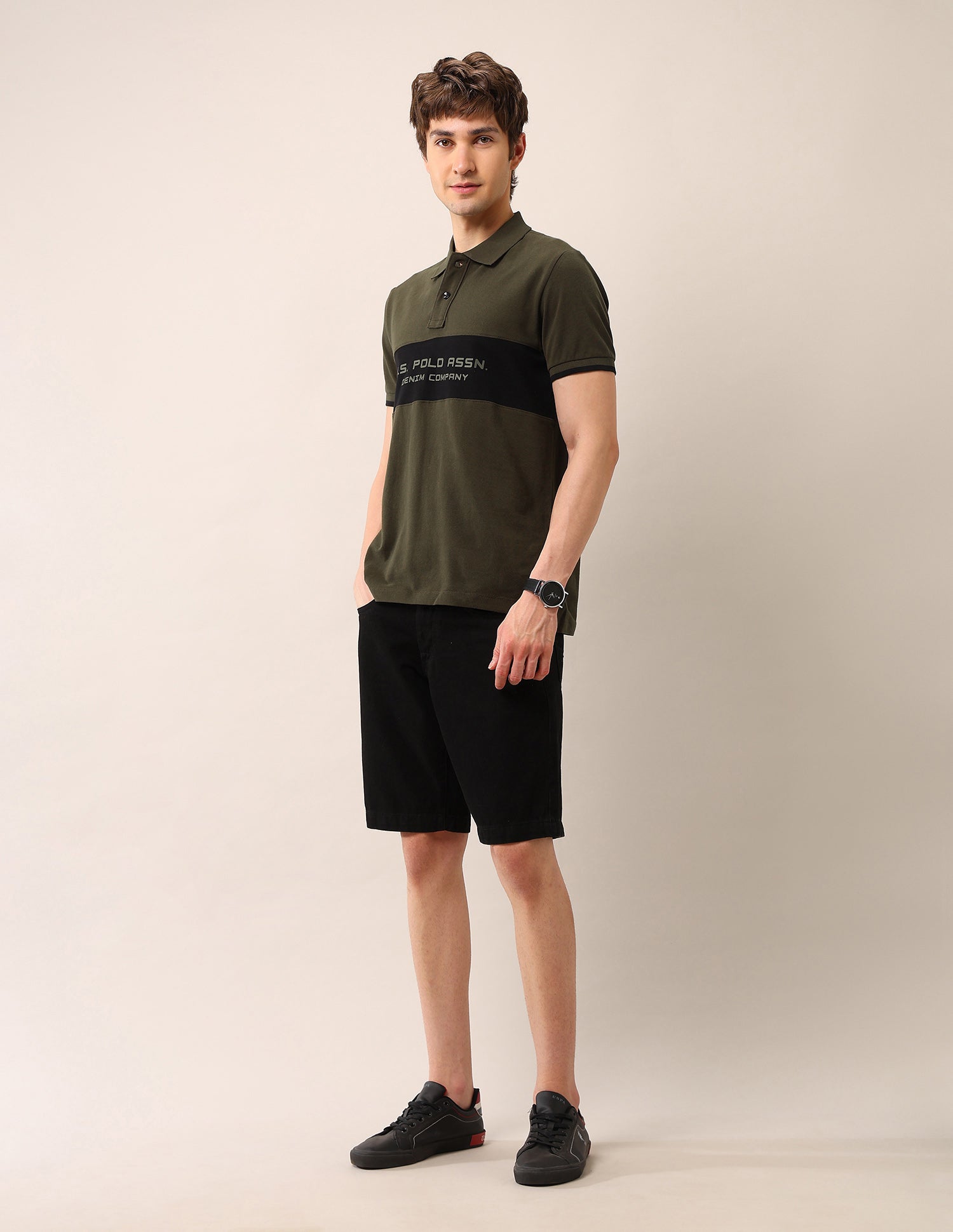 Brand Printed Pure Cotton Polo Shirt