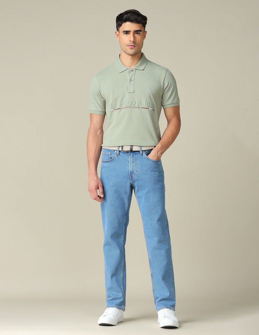 Brand Embroidered Regular Fit Polo Shirt