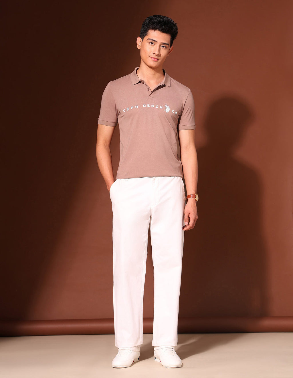 Brand Printed Work And Wander Polo Shirt