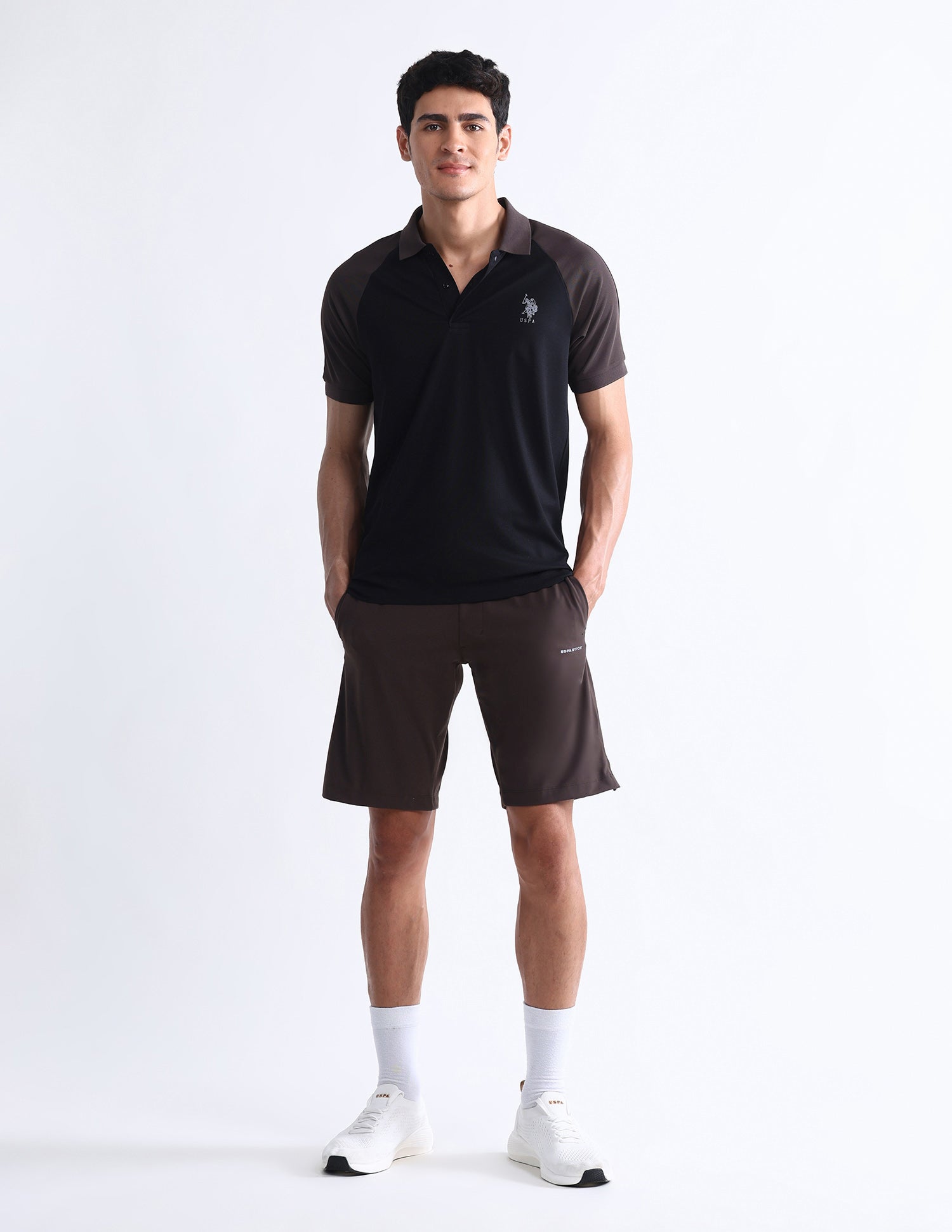 Colourblocked Slim Fit Polo Shirt