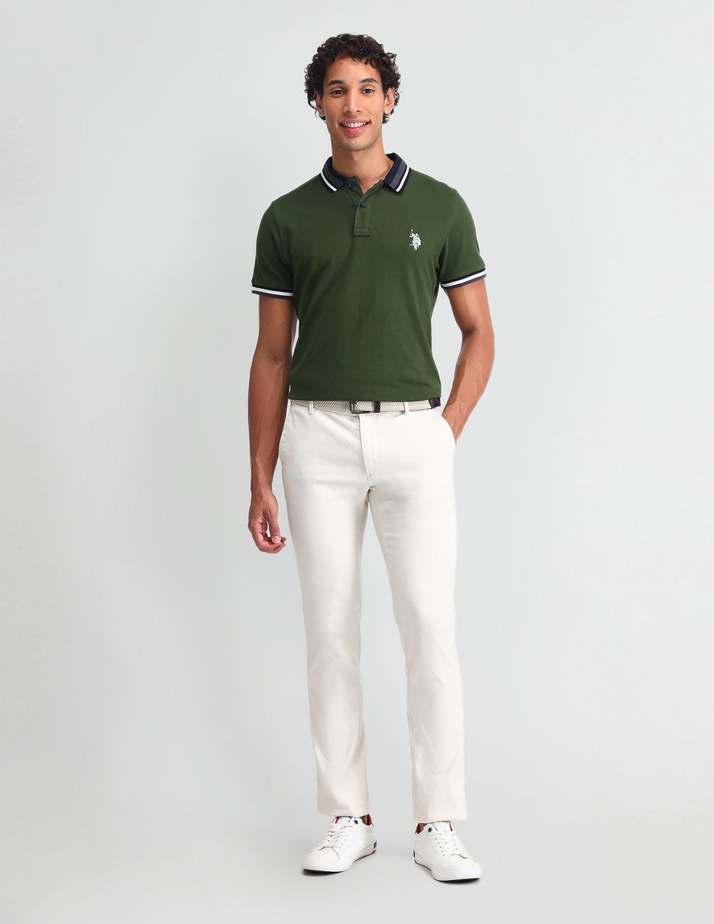 Outdoor Muscle Fit Solid Polo Shirt