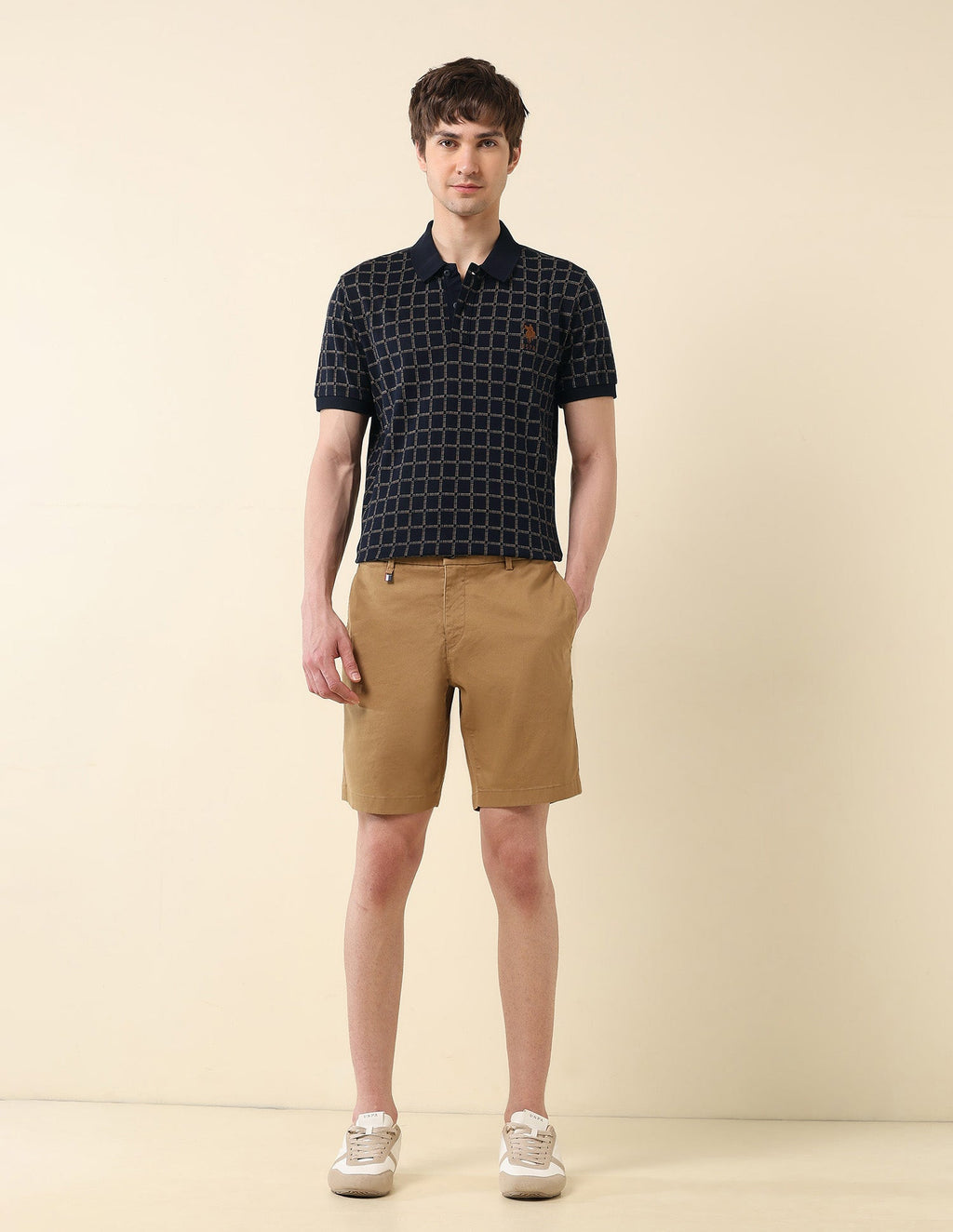 Brand Printed Gold Cup Polo Shirt