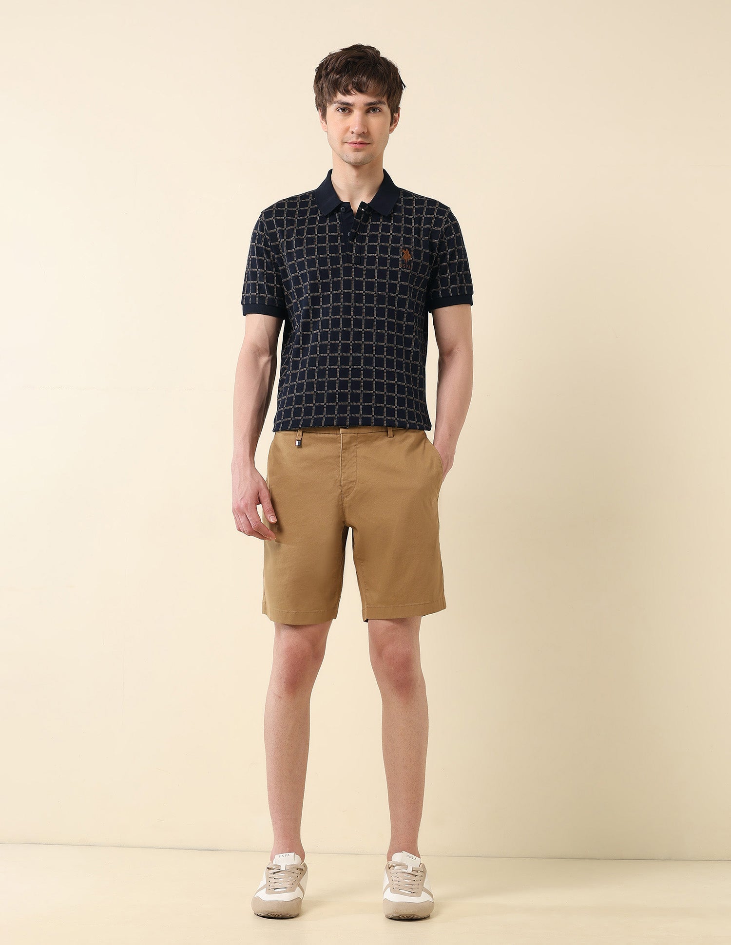 Brand Printed Gold Cup Polo Shirt