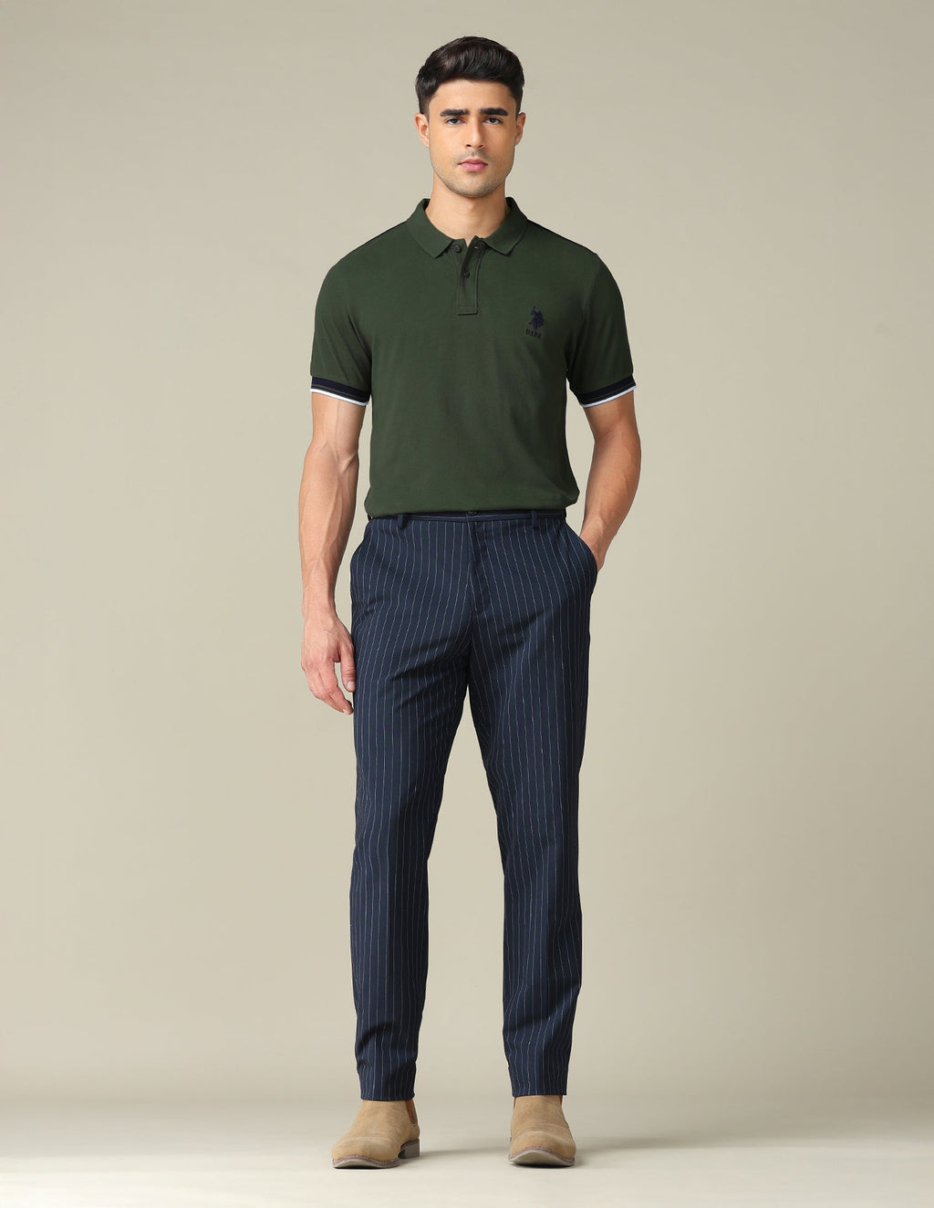 Brand Embroidered Regular Fit Polo Shirt