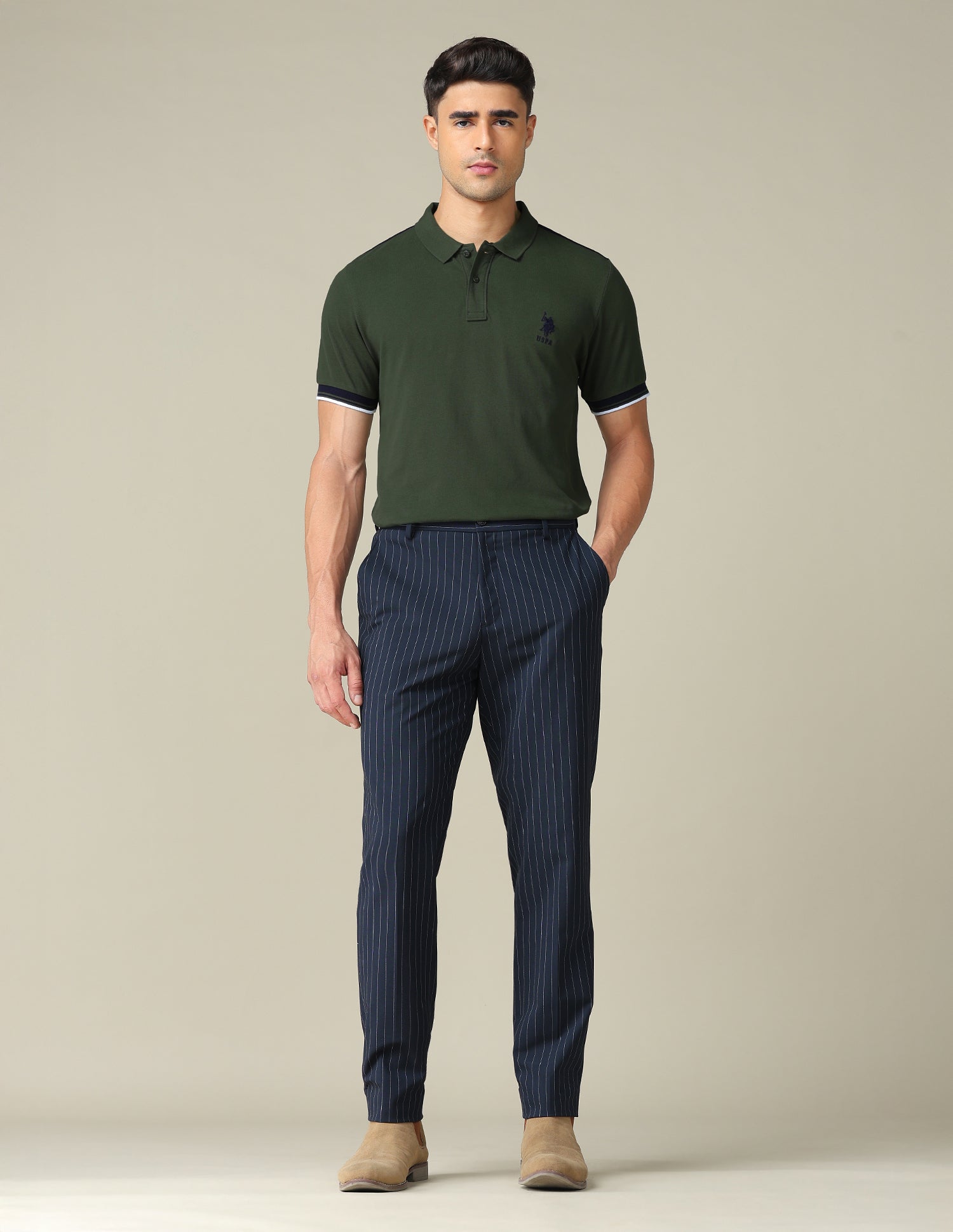 Brand Embroidered Regular Fit Polo Shirt