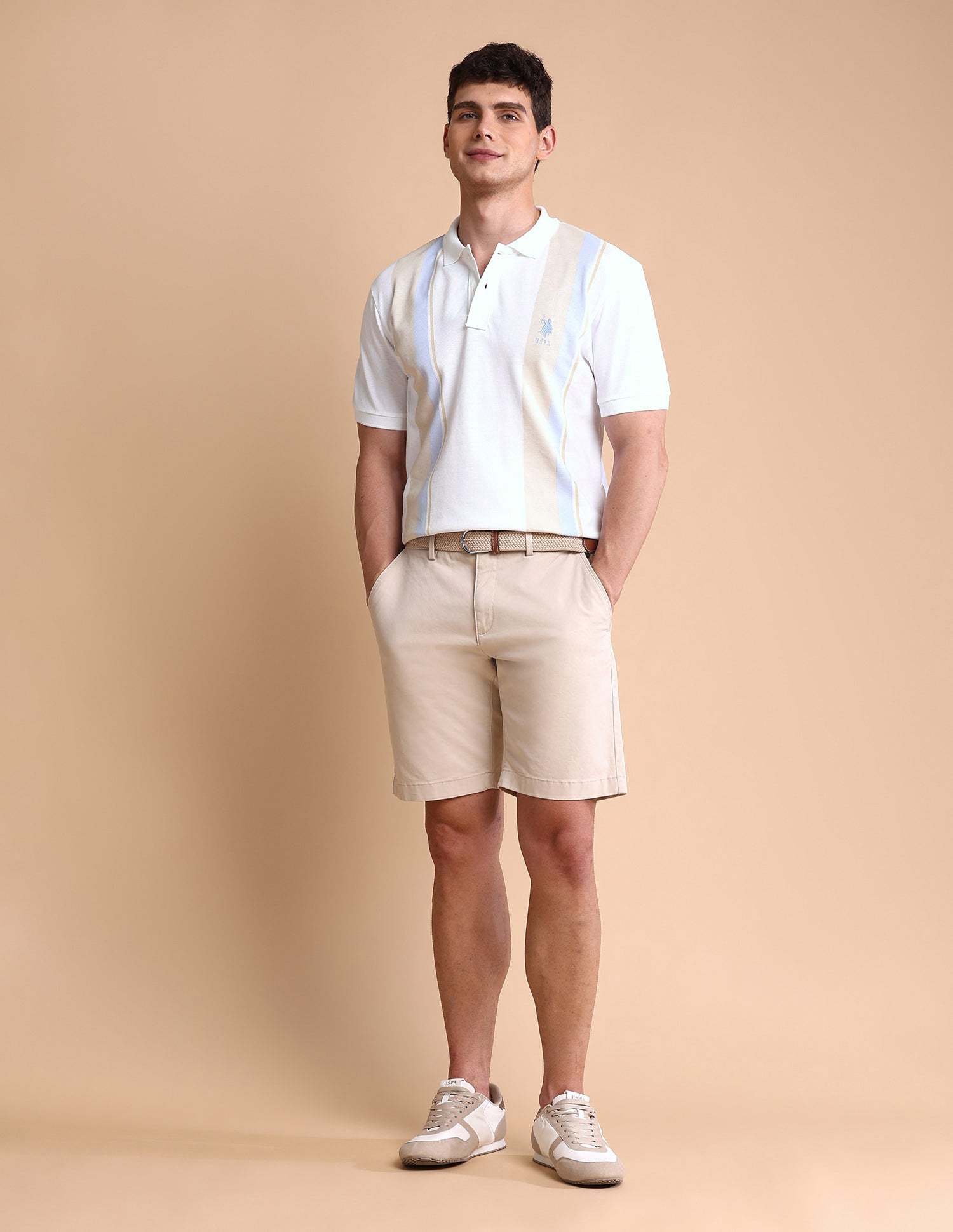 Colourblocked Slim Fit Polo Shirt