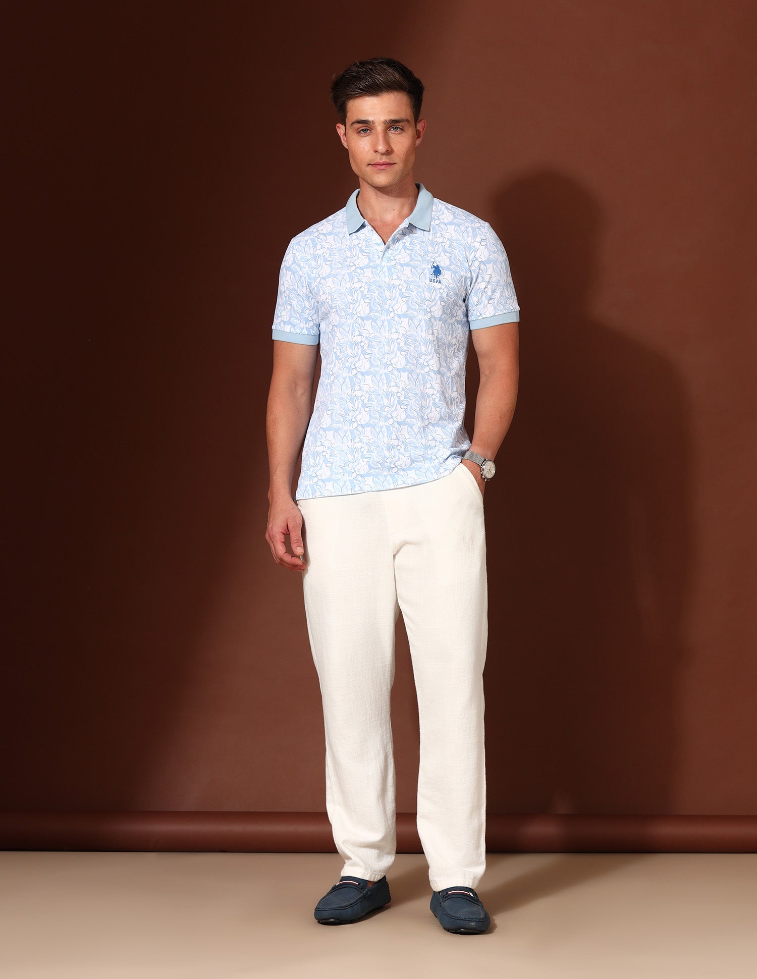 Floral Printed Working Holiday Polo Shirt